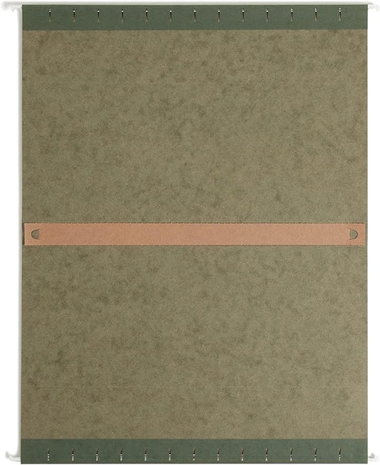 Smead Hanging File Folder with Tab, 1/3-Cut Adjustable Tab, Legal Size, Standard Green, 25 per Box (1-Inch Expansion, Legal)