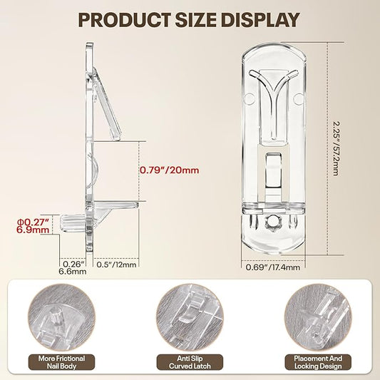 20 PCS Locking Shelf Pegs 6.9mm*3/4″ Plastic Clear Shelf Pins & Pegs for Kitchen Cabinets, Bookcases, Wardrobe Transparent Plastic Shelf Support Pins, Compatible with All Standard 6.9mm Holes