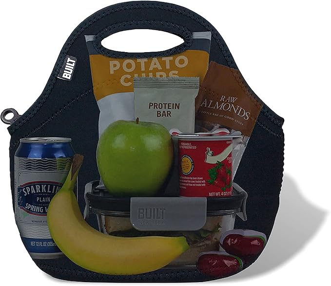 Built Gourmet Getaway Neoprene Lunch Bag - Insulated, Reusable, & Machine-Washable Lunch Tote for Hot and Cold Food Storage, Lightweight & Reusable - One Size (Nightfall Tie Dye)