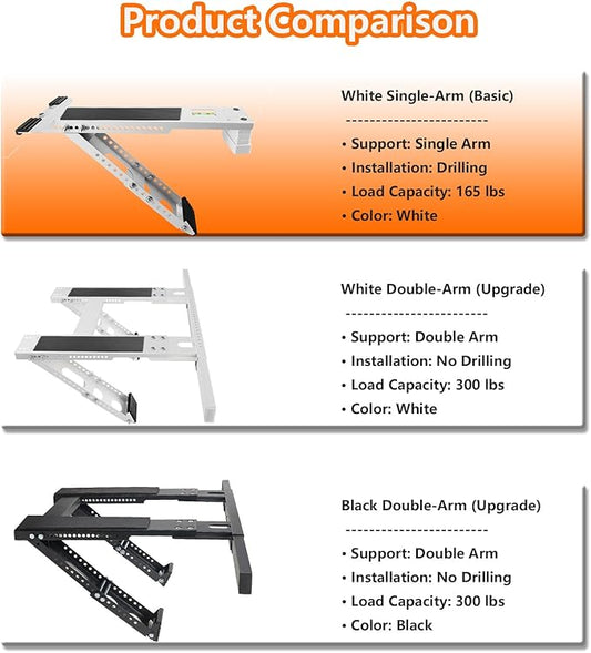 Window Air Conditioner Bracket, Universal AC Support Brackets, Heavy Duty Support Up to 165lbs