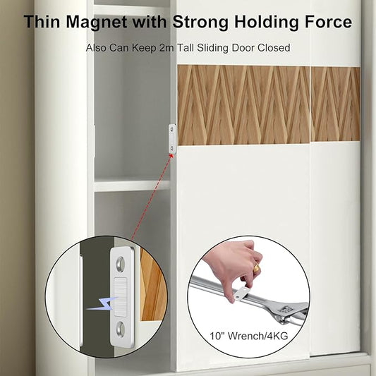 Cabinet Magnetic Catch Jiayi 5 Pack Ultra Thin Cabinet Door Magnetic Catch for Drawer Magnets Adhesive Cabinet Latch Magnetic Closures for Kitchen Closet Door Closing Magnetic Door Catch Closer