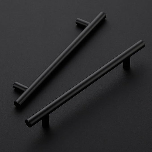 30 Pack 8-13/16 Inch Cabinet Pulls Kitchen Cabinet Handles with 6-1/4 Inch Hole Center Matte Black Cabinet Hardware Stainless Steel Kitchen Drawer Pulls for Cabinets Cupboard, 160mm Hole Centers