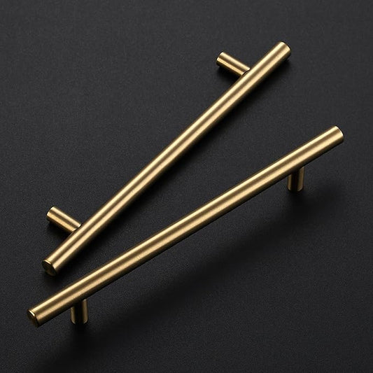 JOY DECOR 5 Pack Champagne Bronze Cabinet Pulls – 8-13/16 Inch Length, 6-1/4 Inch (160mm) Hole Center – Stainless Steel Kitchen Cabinet Handles for Drawer and Cupboard
