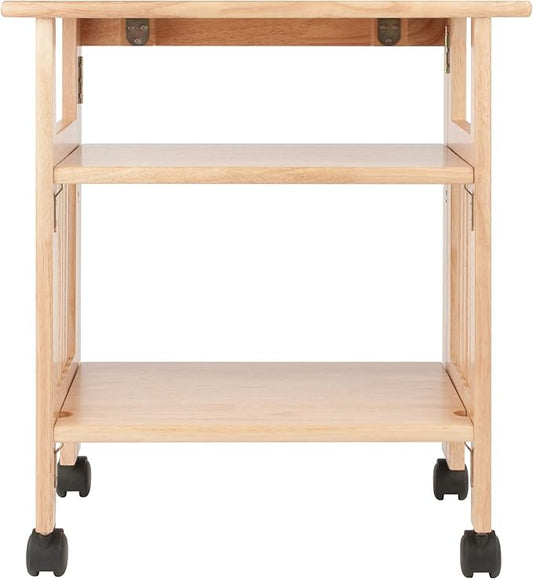 Winsome Mission 2-Shelf Wood Mobile Printer Stand, Brown (81628)