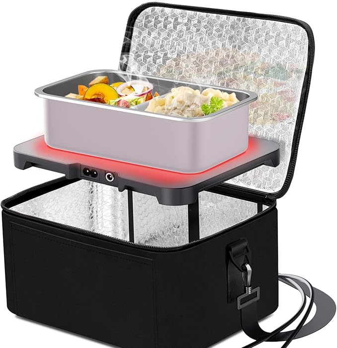 Stainless Steel Bento Lunch Box for Adult, 42oz Leak-Proof Lunch Box Containers, Microwave-Safe, with Adjustable Divider, Convenient Metal Lunchbox for Work, Travel