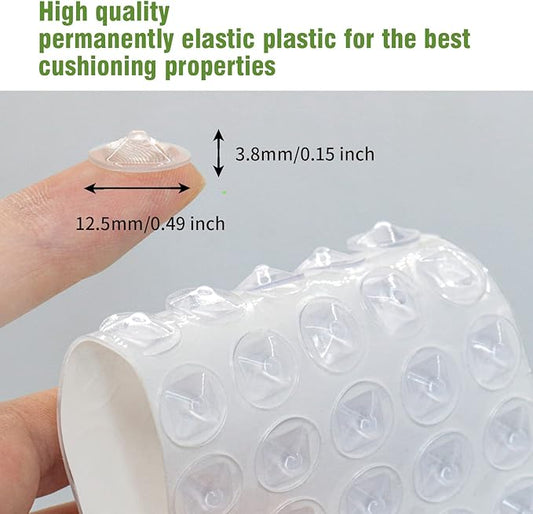 Rubber Cabinet Door Bumpers - 250 PCS 1/2'' Diameter Cabinet Bumpers Clear Rubber Bumpers for Cabinet Doors Rubber Stoppers Special Shape