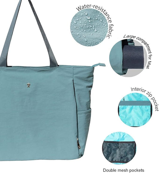 ESVAN Yoga Mat Bag Yoga Tote Carrier Shoulder Bag Carryall Tote for Office,Yoga,Pilates,Travel,Beach and Gym