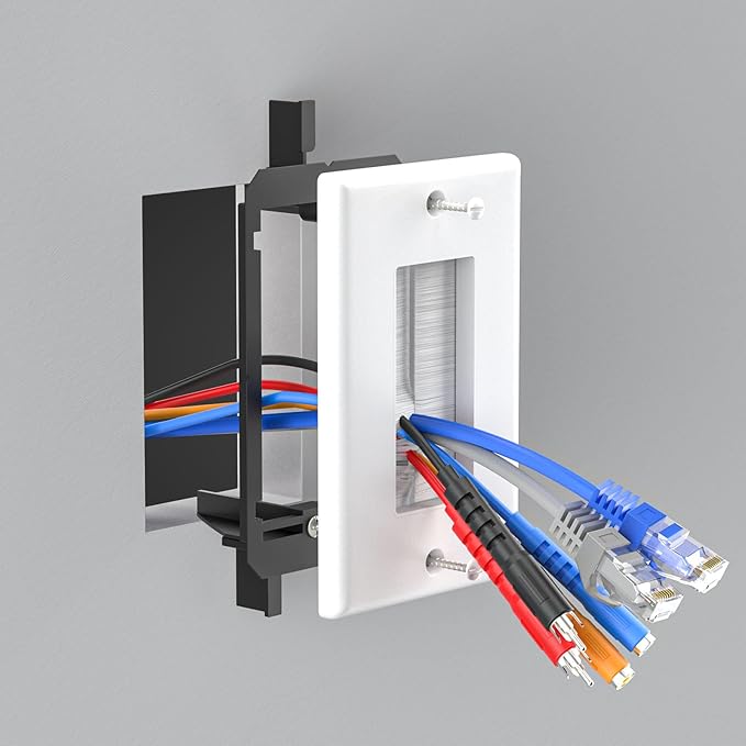 Iwillink Low Voltage Mounting Bracket (1-Gang, 10 Pack) for Single Gang Wall Plate, Telephone Wires, Network Cables, HDMI, Coaxial, Speaker Cables