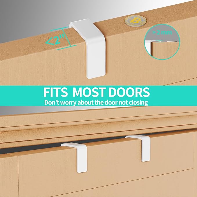 HapiRm Over Door Organizer Storage - Separable Door Organizer Hanging with 6 Metal Large Capacity Baskets for Bathroom Bedroom Kitchen Pantry Closet (White)