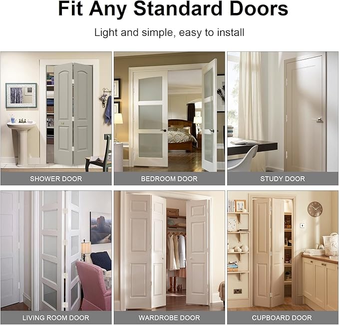 Door Hinges Brushed Nickel - 54 Pack Nickel Door Hinges 3.5 Inch Rounded Interior Satin Nickel Door Hinge with 5/8" Radius - Flat Iron Residential Standard 3 1/2 Inches Silver Door Hardware