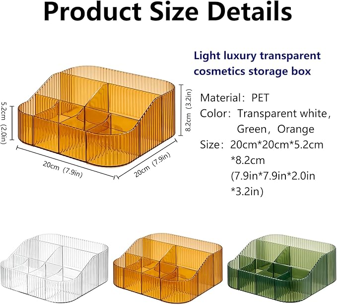 DASITON Large Capacity Makeup Brush Holder,8 Slot Makeup Brush Cup,Vintage striped Make Up Brush Holder,for Vanity Decor,Bathroom Countertops,Desk Storage Container,Cosmetic Display cases(Yellow-XL)