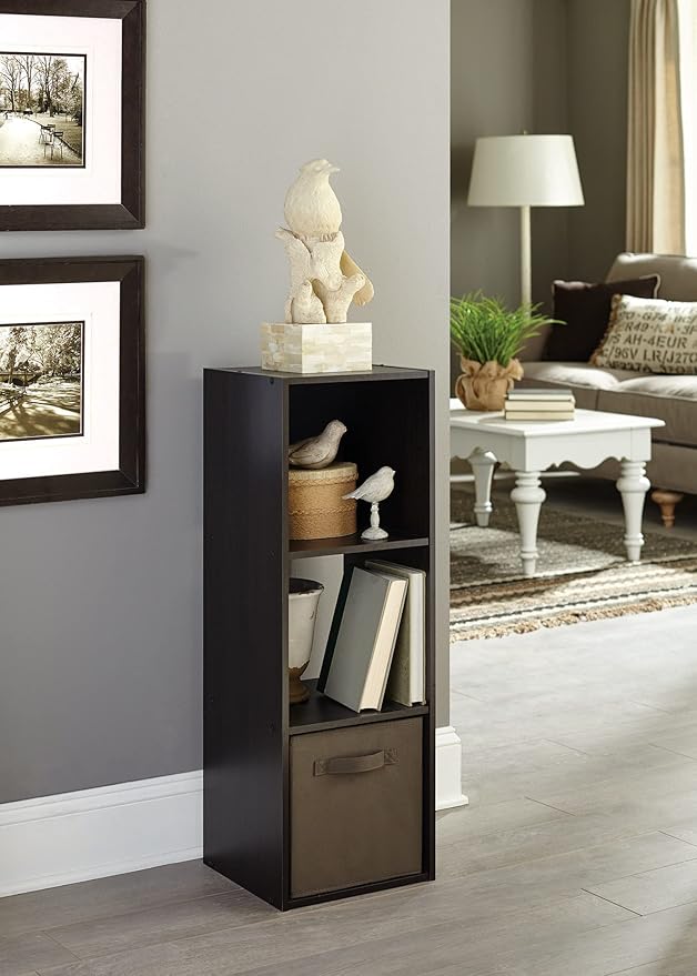 ClosetMaid Cubeicals 3 Cube Storage Shelf Organizer Bookshelf, Stackable, Vertical or Horizontal, Easy Assembly, Wood, Espresso Finish