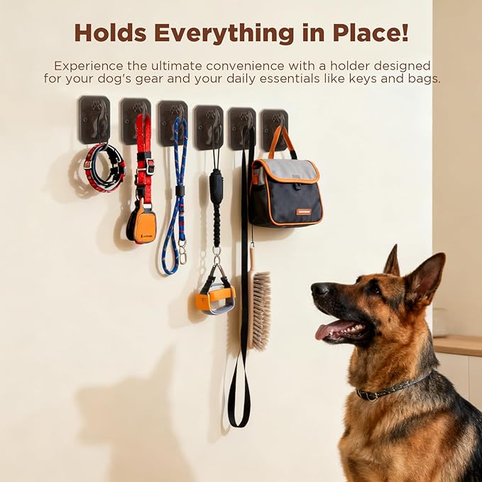 Cast Iron Dog Tail Heavy Duty Hooks, Rustic Wall Garage Hook, Decorative Puppy Leash Holder for Farmhouse Entryway Tool Shed Hanging Coat, Keys