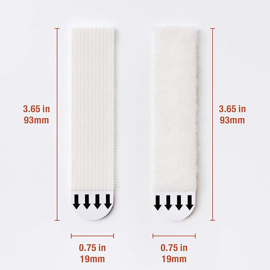 12-Pairs(24 Strips) Large Picture Hanging Strips, Removable Hook and Loop Strips Picture Hanger, Waterproof Damage Free Adhesive Strips for Frame Hanging, Heavy Duty