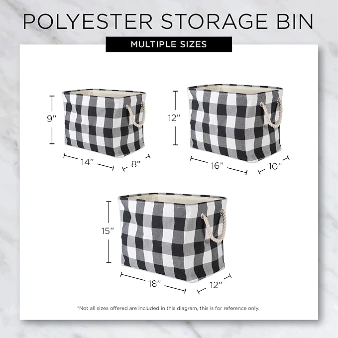 Bone Dry Pet Storage Collection Paw and Bone Print, Small Rectangle, 14x8x9", Black