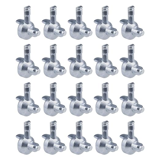 Shelf Support Pins/Pegs for IKEA Part 131372, for Billy, Lommarp, Morliden, Songesand, Eket, Sundlandet and Similar Systems, Zinc Alloy Die-Cast Shelf Pegs - 20 Pcs