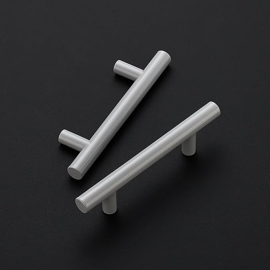 Ravinte 12 Pack | 5 Inch Cabinet Pulls Grey Stainless Steel Kitchen Drawer Pulls Cabinet Handles 5 InchLength, 3 Inch Hole Center
