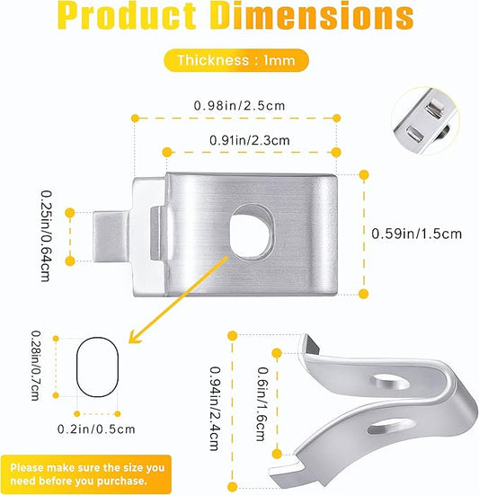 Shelf Clips 50pcs 201 Stainless Steel Metal Shelf Clips for Cabinet Shelf Support Clips for Shelf Pilaters Adjustable Shelving System DIY Cabinet Bookshelf Sheving