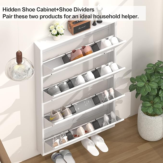 GREATMEET Shoe Rack Divider, Anti-tip Shoe Organizer Dividers Entryway, Shoe Cabinets Dividers, 1 Piece