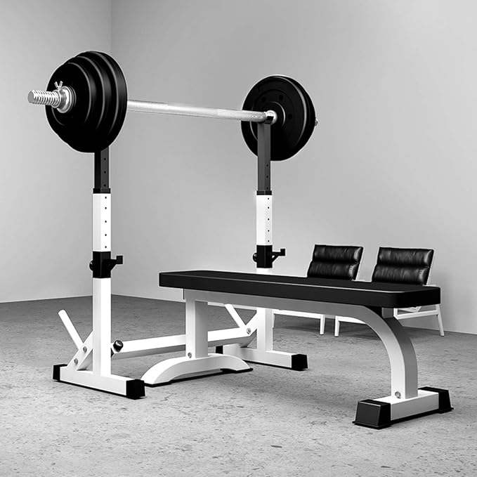 Barbell Rack Stand - Multifunctional Adjustable Squat Rack, Heavy-Duty Dumbbell Rack,Strength Training Dip Station, Home Gym Equipment Max Load 550lbs