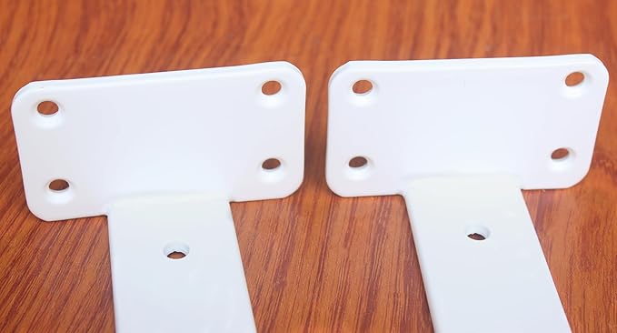 12 Pack - 4 inch White Hidden L Shelf Bracket (1/5 Inch Thicked) Iron Floating Shelf Brackets Rustic Industrial Metal Brackets for Shelf Support