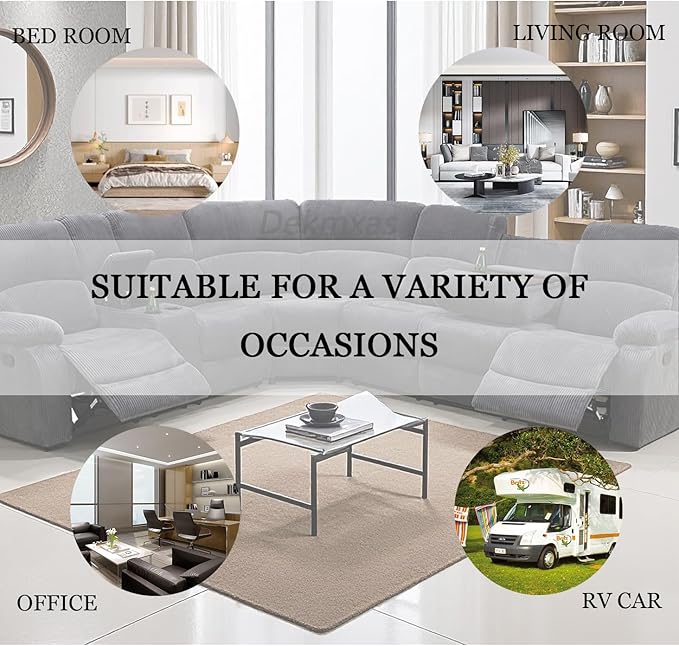 3-Piece Living Room Furniture Set, Reclining Sectional Sofa Set, Grey Corduroy Sofa Sets with Drop-Down Table, Sectional Recliner with Storage Console for Living Room, Bedroom, Office