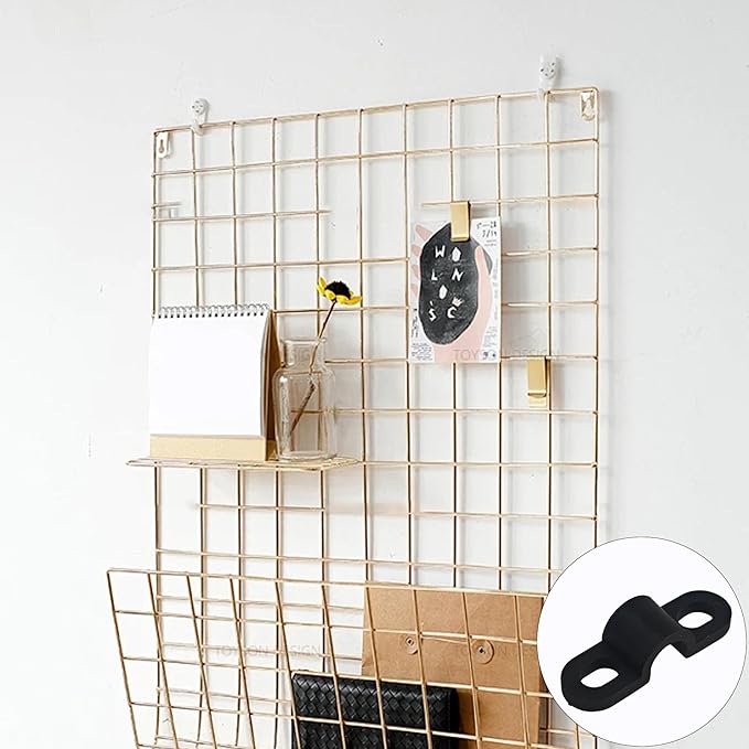 120Pcs Wire Shelf Loop Clips, Black Plastic Shelving Wall Clips with Screws, Back Mount Brackets for Wire Shelves Concrete Drywall Installation, Closet Storage Organizer Hardware