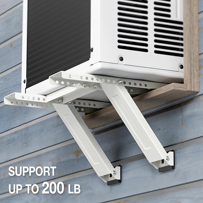 HOXHA Window AC Bracket, Universal Window Air Conditioner Support Bracket, Heavy Duty Window AC Mount, Air Conditioner Holder for Hung Windows, Support Up to 200 lbs