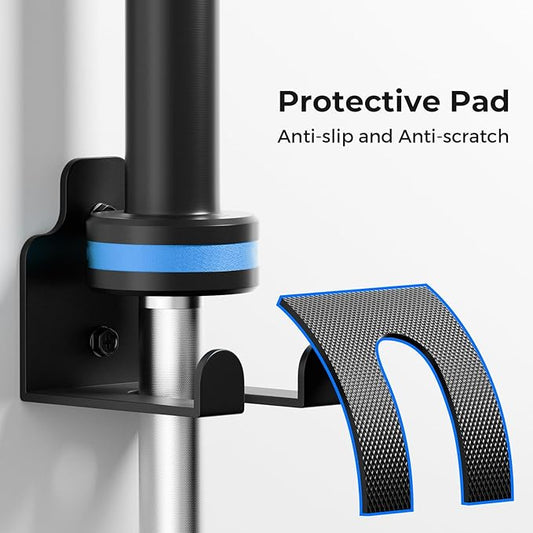 Barbell Wall Holder,Olympic Hanger,Garage Gym Bar Wall Rack,Vertical Barbell Mount Rack,Space Saving Commercial or Home Gym Accessory,Holds Under 33mm Bar Size