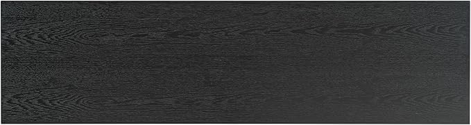 59.8" Wooden Console Table with Oak Veneer Top,Farmhouse Entryway Table with Rubber Wood Slender Curved Legs,Perfect for Living Room,Entryway,Hallway,Black