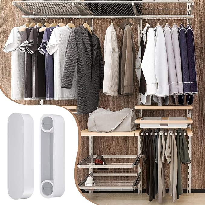 4 Pcs Plastic Rod Spacer Cap Closet Rod Wire Shelf End Caps Closet System Parts Shelf Covers for Wire Shelves