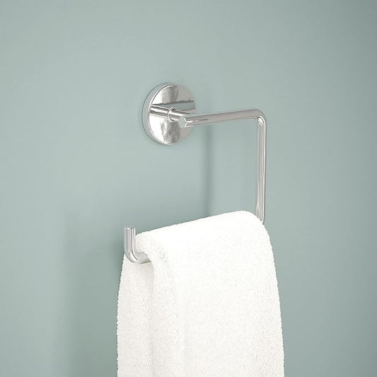 Delta Trinsic (1-Pack) Hand Towel Holder Polished Chrome Towel Racks for Bathroom Wall Square Towel Ring Holder for Bath Towel Hanger for Kitchen, Bathroom Accessories 759460