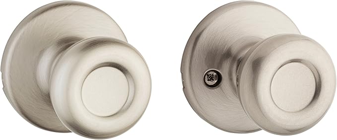 Kwikset 92001-565 Tylo Passage Hall/Closet Knob in Satin Nickel (Pack of 2)