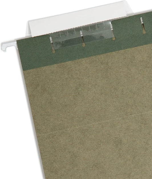Smead Hanging File Folder with Tab, 1/3-Cut Adjustable Tab, Legal Size, Standard Green, 25 per Box