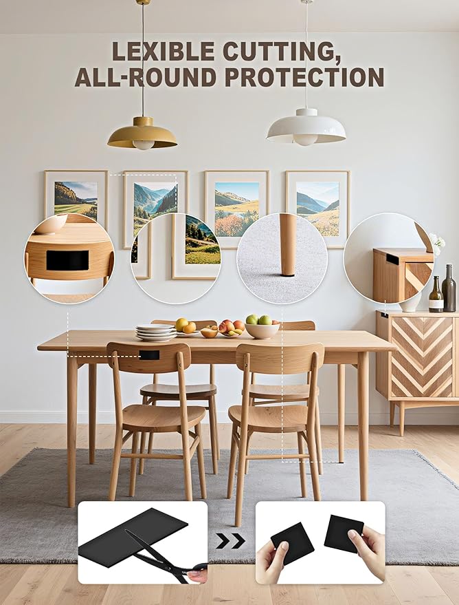 Furniture Wall Protector, 8Pcs(0.71" Thick) + 12Pcs(0.12" Thick) EVA Foam Headboard Stoppers for Wall, Bed Stoppers for Headboard, Bed Frame & Wall Guards, Black Headboard Bumper
