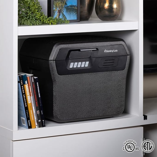 SentrySafe Charcoal Gray Waterproof and Fireproof Safe, Lock Box with Keypad for Documents and Hanging File Folders, Exterior: 14.1 x 16.6 x 13.8 Inches, FHW40300
