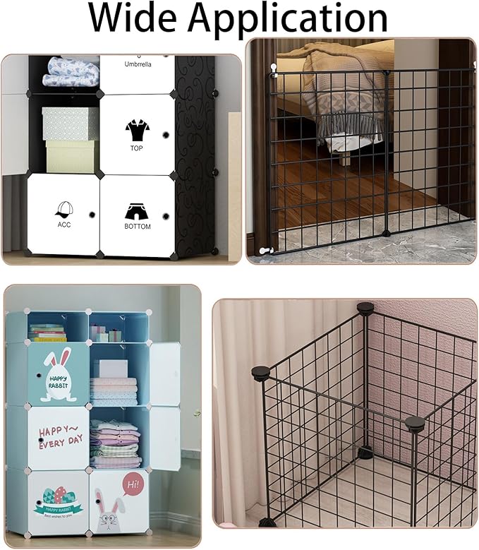 40PCS Cube Connectors Plastic Storage Wire Cube Connectors ABS Connectors Organizer for Modular Closet Storage Organizer, Wire Shelving, Wardrobe, Shoe Rack Clips, Pet Carrier, White