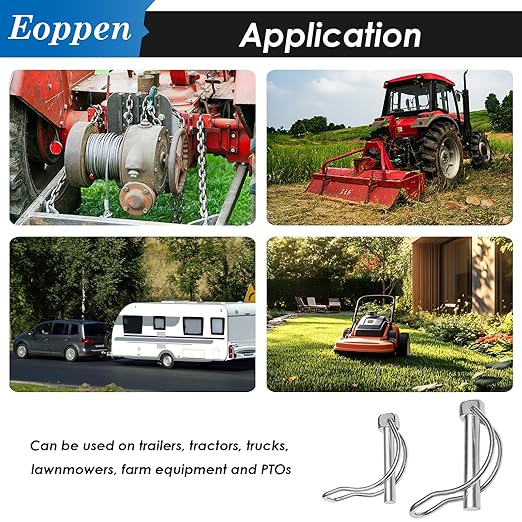 202Pcs Hitch Pins Clip Pins Assortment Kit, Heavy Duty Tractor Pins Linch Pins PTO Pins Tractor Accessories for Trailers, Tractors, Trucks, Lawn Mower
