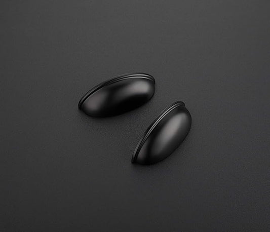 Ravinte 5 Pack 3" Drawer Pulls Flat Black Cabinet Cup Pulls Kitchen Hardware Cabinet Handles Drawer Handles Knobs 3 inch Hole Center
