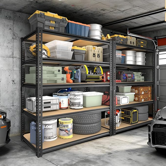 Garage Racks for Storage,5-Tier Adjustable Garage Shelving Storage Shelves,2400LBS Capacity Heavy Duty Shelving for Carport Warehouse Basement,72" H x40 W x20 D