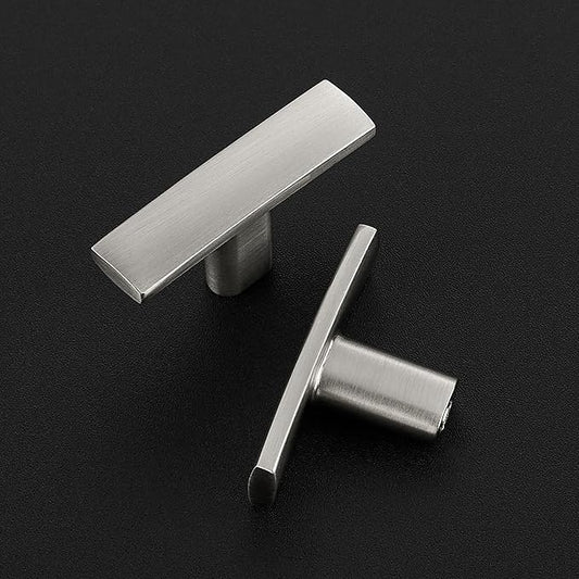 15 Pack Silver Cabinet Knobs - Curved Cabinet Pulls Brushed Nickel Knobs for Kitchen Cabinet Drawer Solid Dresser Knobs for Cabinet Hardware 1-3/4in Length Single Hole