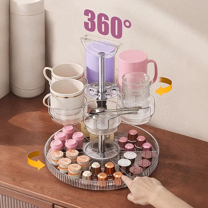 Water Bottle Organizer for Stanley Cup Holder Tumbler Storage Rack for Kitchen Cabinets Clear