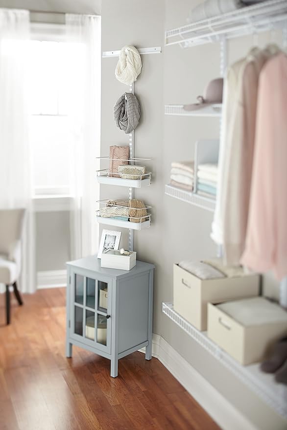 Rubbermaid FastTrack Rail Hardware 40" White Heavy-Duty Steel Durable Organization for Home/Laundry/Bathroom/Mudroom/Pantry/Linen Closet