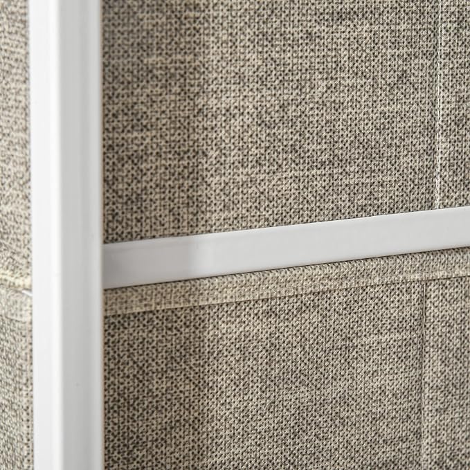 HOMCOM 7-Drawer Dresser Storage Tower Cabinet Organizer Unit, Easy Pull Fabric Bins with Metal Frame for Bedroom, Closets, Light Gray