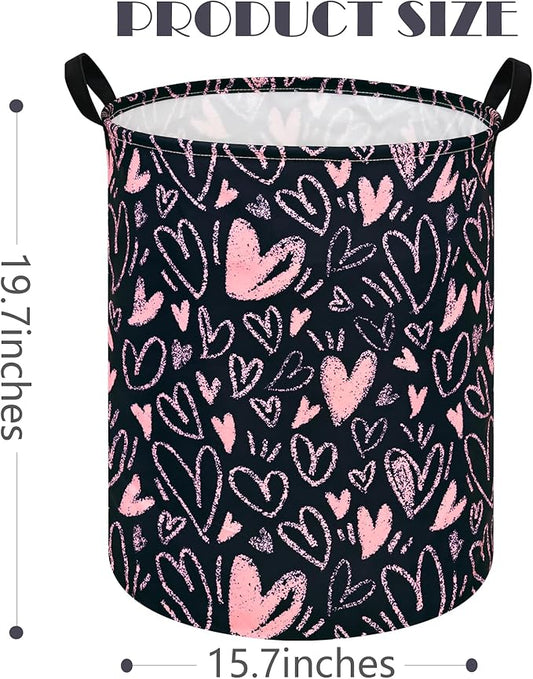 Girls Room Storage Basket Decor Organizer Bins Kids Hamper Storage Bins Toy Box Women Laundry Basket Large Canvas Collapsible Chest for Home/Dorm/Kitchen/Pet/Office/Closet/Shelf/Gift Baskets