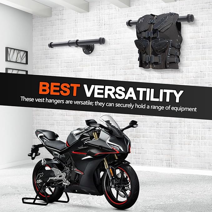 Weight Vest Hanger Wall Mount Heavy Duty Tactical Gear Police Vest Holder Motorcycle Helmet Rack Stand for Gym Home Garage Train Armor Breastplate Backpack Organizers