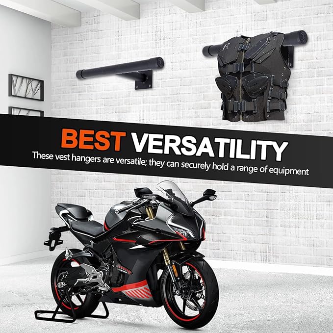 Weight Vest Hanger Wall Mount Heavy Duty Tactical Gear Police Vest Holder Motorcycle Helmet Rack Stand for Gym Home Garage Train Armor Breastplate Backpack Organizers