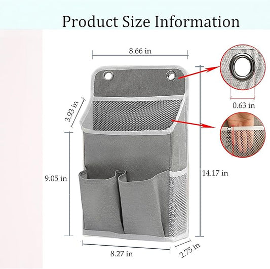 Hanging Basket for Organizing, Wall Organizer with Pockets and Over The Door Organizer,Can for Home, Closet, Office and Camper (4 Grey)