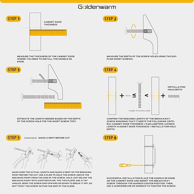 goldenwarm 100 Pack Black and Gold Cabinet Knobs Black Drawer Knobs Gold Cabinet Handles Kitchen Dresser Handles T Bar Hardware