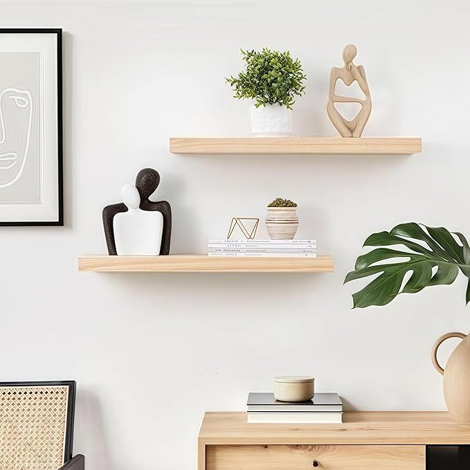 4pcs Wall Shelf Brackets Heavy Duty Floating Shelf Bracket Hidden,Invisible Black Shelving Brackets Decorative Floating Shelf Hardware Heavy Duty,Metal Shelf Support Bracket (6 inch-4pcs)